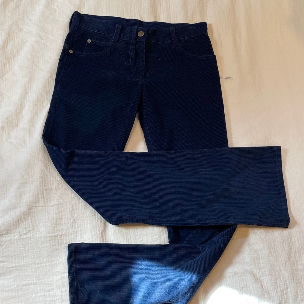 Women's Navy Boot Cut Corduroy Pants